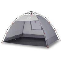 Berkfield Home Beach Tent 2-Person Grey Quick Release Waterproof