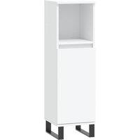 Berkfield Home Bathroom Cabinet White 30x30x100 cm Engineered Wood | Size: 30 x 30 x 100 cm