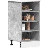 Berkfield Home Bottom Cabinet Concrete Grey 40x44.5x81.5 cm Engineered Wood