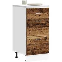 Berkfield Home Bottom Cabinet Old Wood 40x46x81.5 cm Engineered Wood in Brown