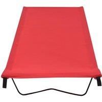 Berkfield Home Camping Bed 180x60x19 cm Oxford Fabric & Steel Red | Size: 180 x 60 x 19 cm