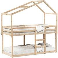 Berkfield Home Bunk Bed without Mattress 80x200 cm Solid Wood Pine in Natural