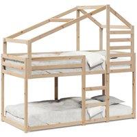 Berkfield Home Bunk Bed without Mattress 80x200 cm Solid Wood Pine in Light Brown