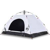 Berkfield Home Camping Tent 3-Person White Blackout Fabric Quick Release