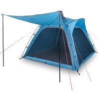 Berkfield Home Camping Tent 4-Person Blue Quick Release Waterproof