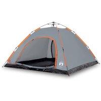 Berkfield Home Camping Tent 5-Person Grey & Orange Quick Release