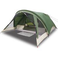 Berkfield Home Camping Tent Cabin 4-Person Green Waterproof
