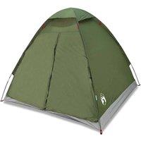 Berkfield Home Camping Tent Dome 2-Person Olive Green Waterproof