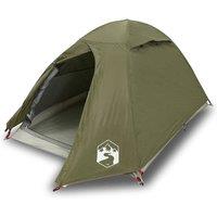 Berkfield Home Camping Tent Dome 2-Person Olive Green Waterproof