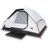Berkfield Home Camping Tent Dome 2-Person White Blackout Fabric Waterproof