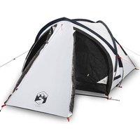 Berkfield Home Camping Tent Dome 2-Person White Blackout Fabric Waterproof