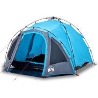 Berkfield Home Camping Tent Dome 3-Person Blue Quick Release
