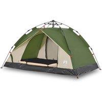 Berkfield Home Camping Tent Dome 3-Person Green Quick Release