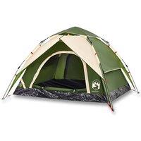 Berkfield Home Camping Tent Dome 3-Person Green Quick Release