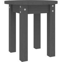 Berkfield Home Coffee Table Grey 35x35 cm Solid Wood Pine in Charcoal