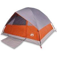 Berkfield Home Camping Tent Dome 3-Person Orange Waterproof