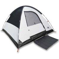 Berkfield Home Camping Tent Dome 3-Person White Blackout Fabric Waterproof