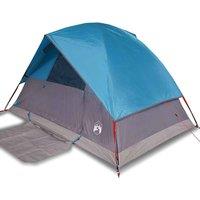 Berkfield Home Camping Tent Dome 4-Person Blue Waterproof