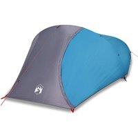Berkfield Home Camping Tent Dome 4-Person Blue Waterproof