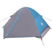 Berkfield Home Camping Tent Dome 4-Person Blue Waterproof