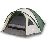 Berkfield Home Camping Tent Dome 4-Person Green Waterproof