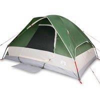 Berkfield Home Camping Tent Dome 4-Person Green Waterproof