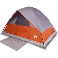 Berkfield Home Camping Tent Dome 4-Person Orange Waterproof