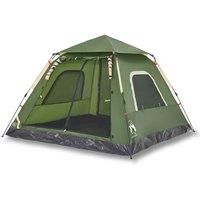 Berkfield Home Camping Tent Dome 5-Person Green Quick Release