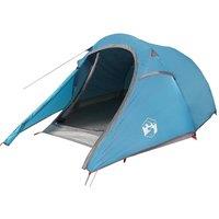 Berkfield Home Camping Tent Tunnel 2-Person Blue Waterproof