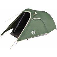 Berkfield Home Camping Tent Tunnel 2-Person Green Waterproof