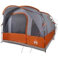 Berkfield Home Camping Tent Tunnel 3-Person Grey & Orange Waterproof