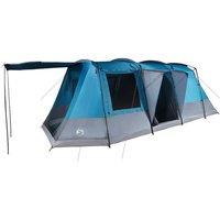 Berkfield Home Camping Tent Tunnel 4-Person Blue Waterproof