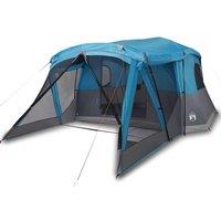 Berkfield Home Camping Tent with Porch 4-Person Blue Waterproof