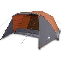 Berkfield Home Camping Tent with Porch 4-Person Orange Waterproof