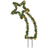 Berkfield Home Christmas Light Decoration with Spikes Meteor 115 LEDs 89 cm in Green