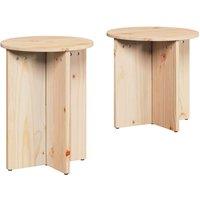 Berkfield Home Coffee Table 2 pcs Natural Solid pine wood