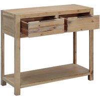 Berkfield Home Console Table 82x33x73 cm Solid Acacia Wood in Brown | Size: 82 x 33 x 73 cm