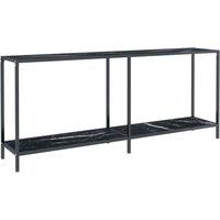 Berkfield Home Console Table Black 180x35x75.5 cm Tempered Glass
