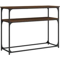 Berkfield Home Console Table Brown Oak 100x35.5x75 cm Engineered Wood