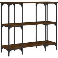 Berkfield Home Console Table Brown Oak 102x35x90 cm Engineered Wood | Size: 102 x 35 x 90 cm