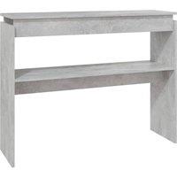 Berkfield Home Console Table Concrete Grey 102x30x80 cm Engineered Wood | Size: 102 x 30 x 80 cm