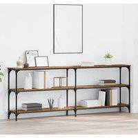 Berkfield Home Console Table Old Wood 200x29x75 cm Engineered Wood in Brown | Size: 200 x 29 x 75 cm