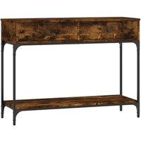 Berkfield Home Console Table Smoked Oak 100x34.5x75 cm Engineered Wood in Brown