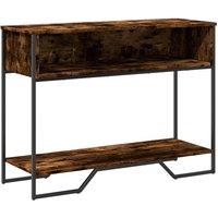 Berkfield Home Console Table Smoked Oak 100x35x74.5 cm Engineered Wood in Brown