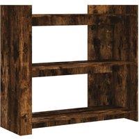Berkfield Home Console Table Smoked Oak 100x35x90 cm Engineered Wood in Brown | Size: 100 x 35 x 90 cm