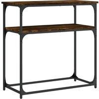 Berkfield Home Console Table Smoked Oak 75x35.5x75 cm Engineered Wood in Brown