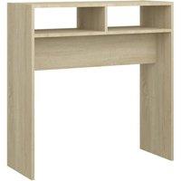 Berkfield Home Console Table Sonoma Oak 78x30x80 cm Engineered Wood in Light Tan | Size: 78 x 30 x 80 cm