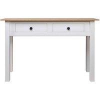 Berkfield Home Console Table White 110x40x72 cm Solid Pine Wood Panama Range | Size: 110 x 40 x 72 cm