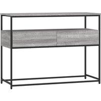 Berkfield Home Console Table Grey Sonoma 100x40x75 cm Engineered Wood | Size: 100 x 40 x 75 cm