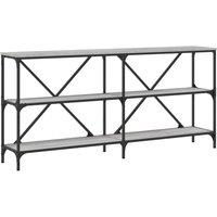 Berkfield Home Console Table Grey Sonoma 160x30x75 cm Engineered Wood & Iron | Size: 160 x 30 x 75 cm